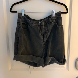 Black Mom Jean Shorts